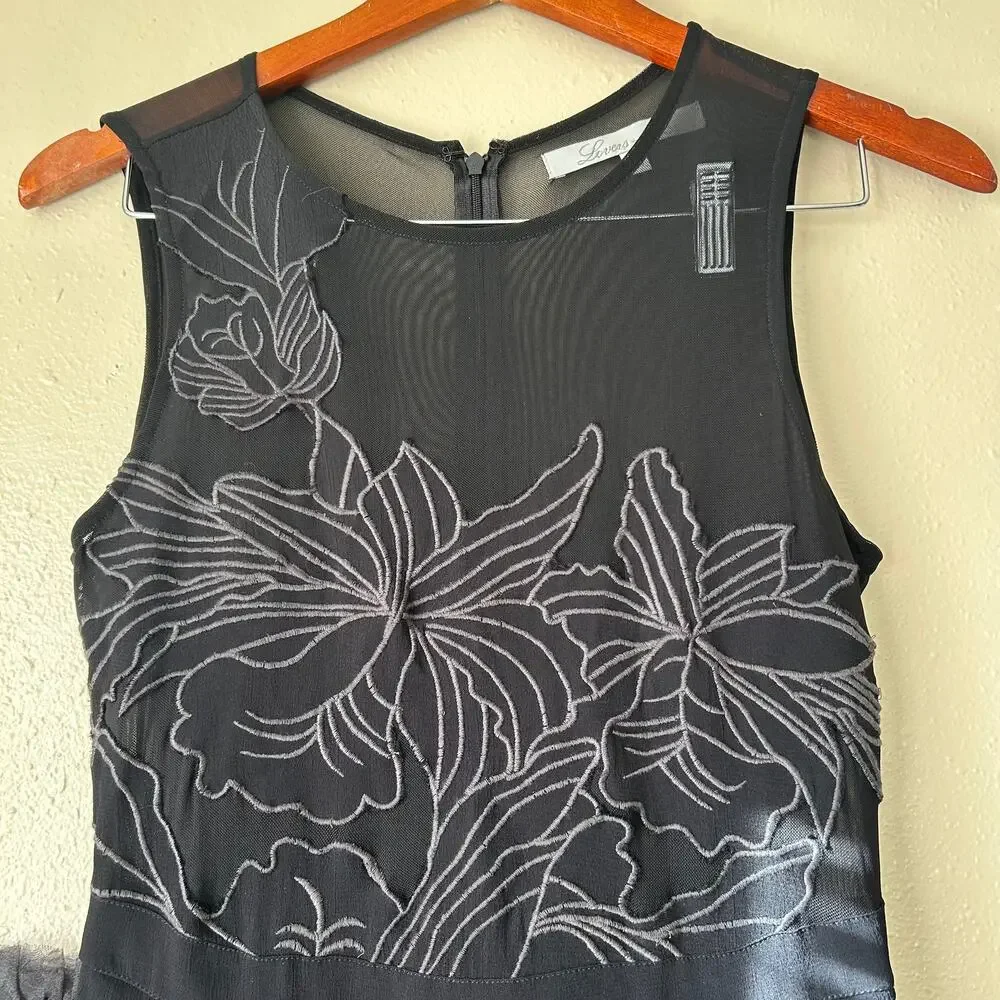 🥶 Lovers and Friends Black Wildfire Mini Dress Size Small - Picture 4 of 10